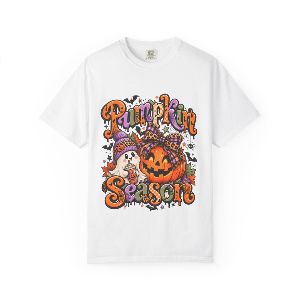 Pumpkin Season T-Shirt — Halloween Pumpkin & Ghost Fall Tee