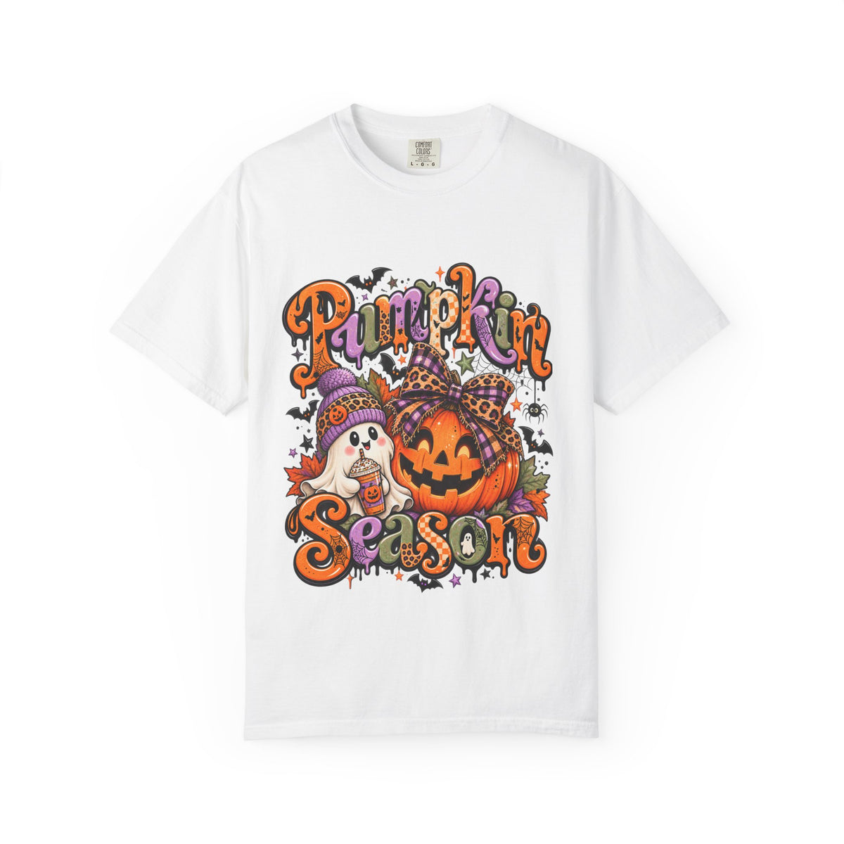 Pumpkin Season T-Shirt — Halloween Pumpkin & Ghost Fall Tee
