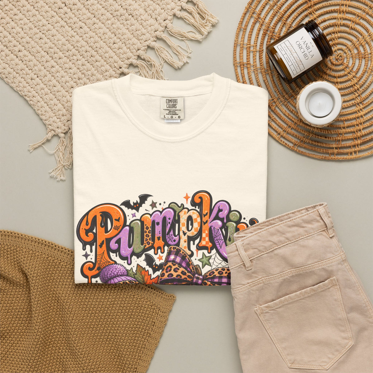 Pumpkin Season T-Shirt — Halloween Pumpkin & Ghost Fall Tee