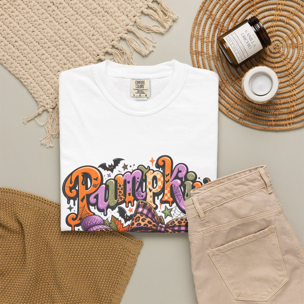 Pumpkin Season T-Shirt — Halloween Pumpkin & Ghost Fall Tee