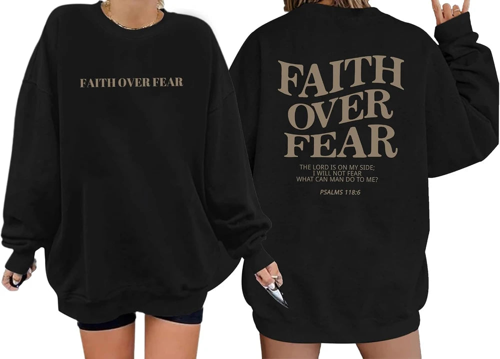 Oversized Faith Crewneck Sweatshirt