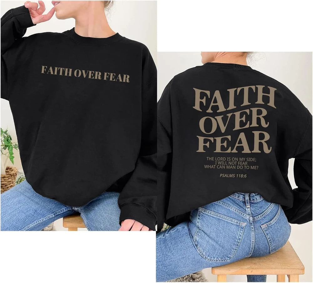 Oversized Faith Crewneck Sweatshirt