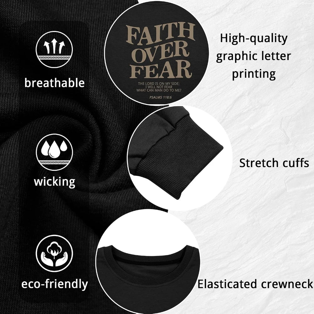 Oversized Faith Crewneck Sweatshirt