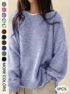 Drop Shoulder Split Hem Sweater