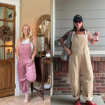 Tanming Corduroy Wide Leg Overalls