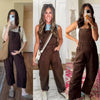 Tanming Corduroy Wide Leg Overalls