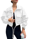 Lightweight Zip Up Crop Jacket
