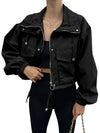 Lightweight Zip Up Crop Jacket