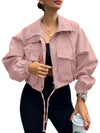 Lightweight Zip Up Crop Jacket