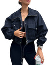 Lightweight Zip Up Crop Jacket