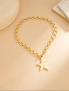 Bohemian Geometric Star Pendant Necklace