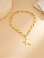 Bohemian Geometric Star Pendant Necklace