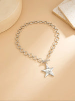 Bohemian Geometric Star Pendant Necklace