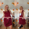 Corduroy Overall Mini Dress