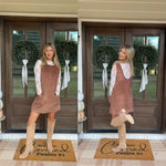 Corduroy Overall Mini Dress