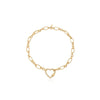 Open Heart Lock Necklace