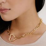 Open Heart Lock Necklace