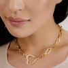Open Heart Lock Necklace