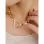 Open Heart Lock Necklace