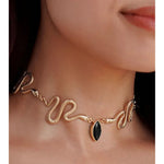 Ettika Serpentina CZ Crystal Choker Necklace
