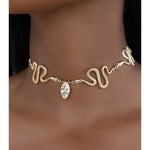 Ettika Serpentina CZ Crystal Choker Necklace