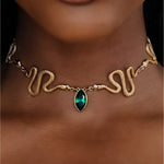 Ettika Serpentina CZ Crystal Choker Necklace