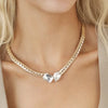 Gold Plated Double Gemstone Choker