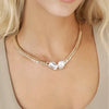 Gold Plated Double Gemstone Choker