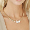 Gold Plated Double Gemstone Choker