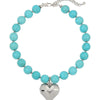 Turquoise Heart Charm Necklace