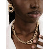 Gold Cuffed Link Necklace