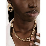 Gold Cuffed Link Necklace
