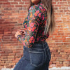 Floral Mesh Long Sleeve Top