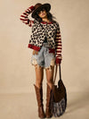 Leopard Print Knit Cardigan Sweater