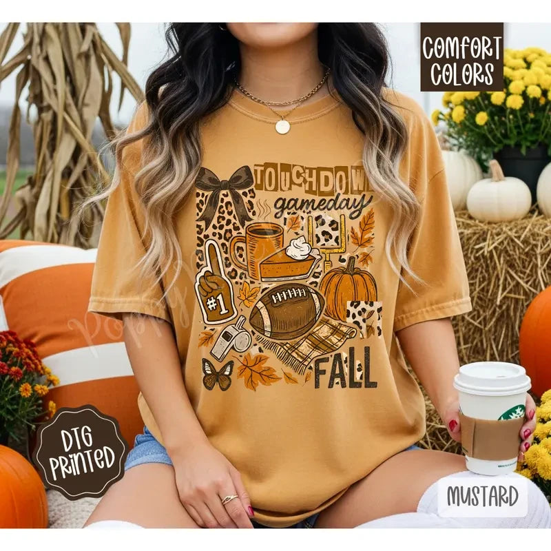 Trendy Fall Collage Comfort Colors T-Shirt