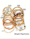 Multicolor Boho Beaded Bracelet Set