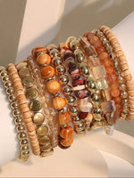 Multicolor Boho Beaded Bracelet Set