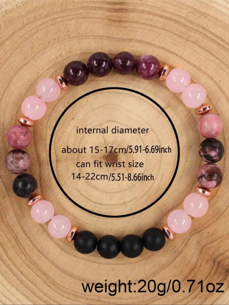 Garnet Beaded Meditation Bracelet