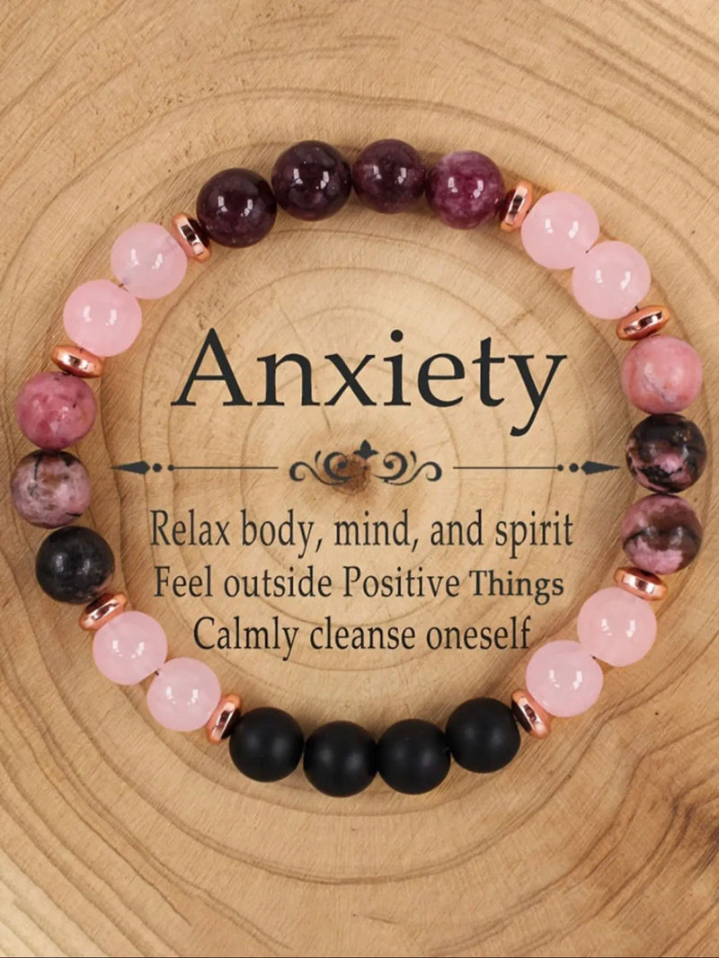 Garnet Beaded Meditation Bracelet