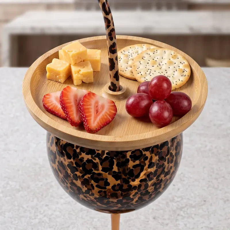 Leopard Print Glass Gift Set