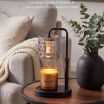 Woven Textured Glass Candle Warmer Lamp