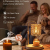 Woven Textured Glass Candle Warmer Lamp
