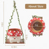 Mushroom Smiley Face Hanging Planter