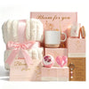 Pink Spa Relaxation Gift Basket with Blanket