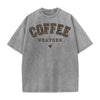Acid Wash Coffee Graphic T-Shirt