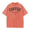 Acid Wash Coffee Graphic T-Shirt