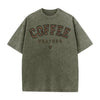 Acid Wash Coffee Graphic T-Shirt