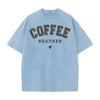 Acid Wash Coffee Graphic T-Shirt