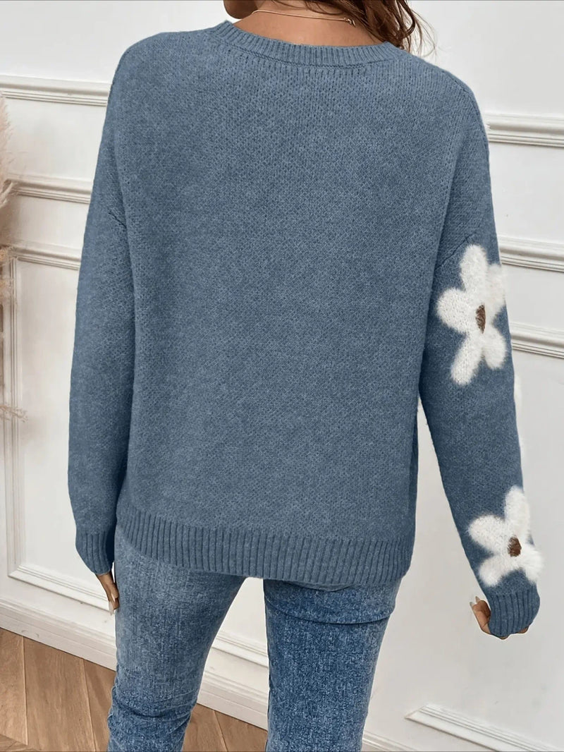 Floral Knit Sweater