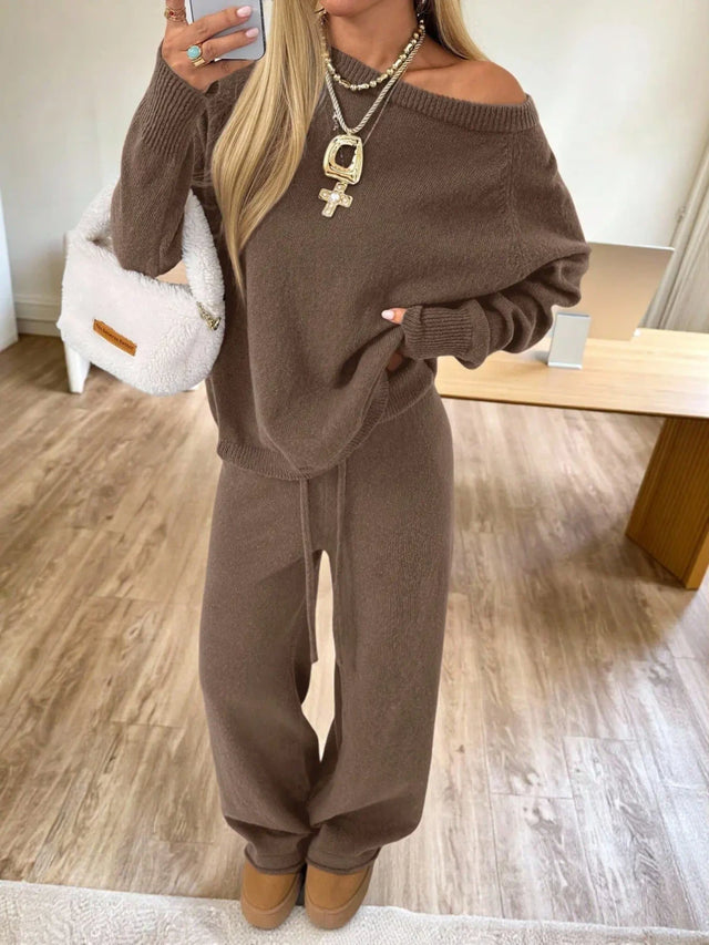 Casual Knit Sweater Set